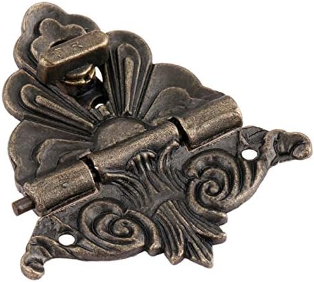 Врати HASP LATCH Антички бронзен накит дрвена кутија HASP брави затворач гроздобер декоративен заклучок за заклучување брава за фиока со