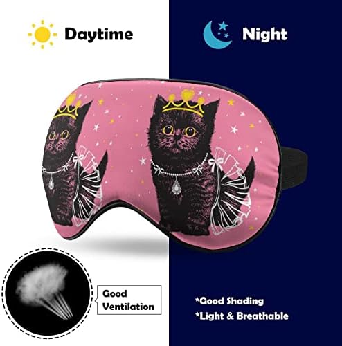 Lynarei Mask Mask Mask Black Matte Ballet Sleep Mask Eye Blindfold со прилагодлива лента Смешни миленичиња меко око за очи за блокирање