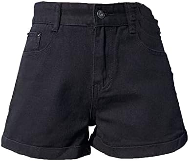 Silunma2021 женски искинати дупки од тексас летни преклопени полите, случајни кратки фармерки мода потресени шорцеви со високи половини
