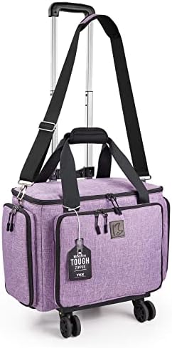 Торба за машина за шиење на Batlfrist Rolling со универзални тркала, машина за шиење, носејќи кутија со YKK Zipers, компатибилен најстандарден
