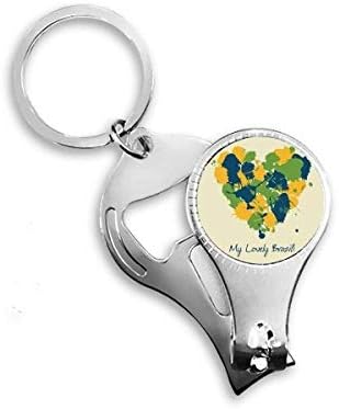 Срцев мој прекрасен бразил бразилски нокти за прстенести прстен клуч за шишиња со шишиња со шишиња клипер
