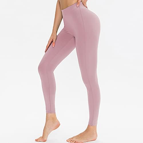Lookaa Womenените тренингот тренинг тренинг тренинг цврста боја секси јога панталони фитнес салата вежба со висока половината јога панталони