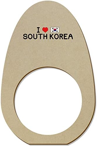 Азиеда 5 x 'Ја сакам Јужна Кореја' Дрвени прстени/држачи за салфета