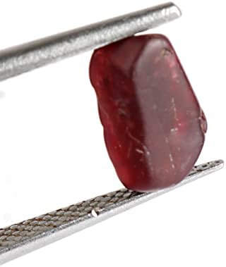 GEMHUB 3.40 CT. Суров црвен груб природен кристал за лекување на спинел за повеќекратни намени