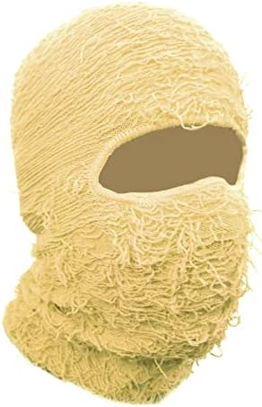 Балаклава потресена плетена целосна маска за скијање маска за ветерници за време на вратот, една големина одговара на сите за