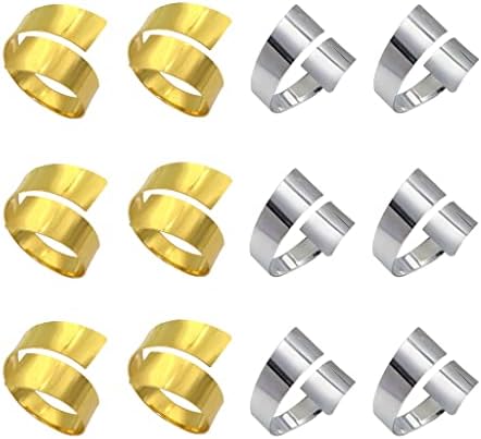 Zjhyxyh салфетки прстени сет на тркалезни држачи за салфетка за празници за украси за Божиќни свадби
