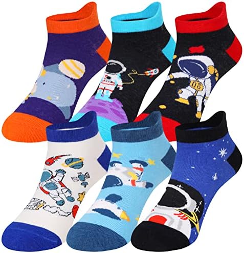 Детски момчиња чорапи со глуждот со ниско ниво на атлетски памучни спортови чорапи за мали момчиња 6 пара