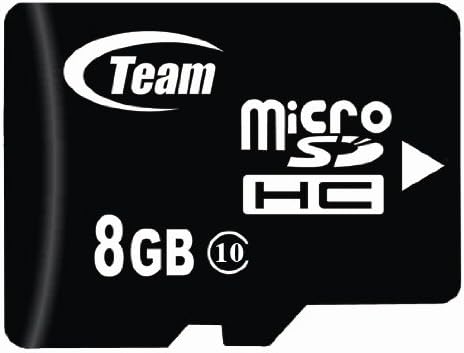 8gb Класа 10 Microsdhc Тим Со Голема Брзина 20mb / Сек Мемориска Картичка. Пламена Брза Картичка За Samsung i997 Внесете 4g Впечаток SGH-A877