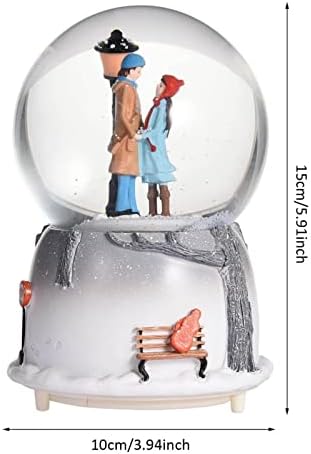 Музичка кутија Снег глобуси Автоматски спреј снегулка небото град лебдат снежна кристална топка романтична двојка подарок за ден на вinesубените