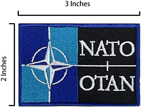А-Еден воен стап на НАТО на лепенка + лепенка на знамето на Исланд, Воен униформа амблем, значка за воена униформа, Армбанд бр.065