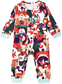 Божиќна карирана печатена дневна облека Божиќно семејство што одговара на пижами, долги семејни Божиќни пижами поставени 3XL