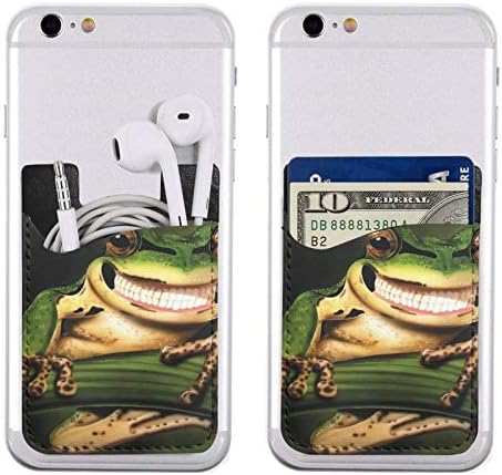 Смешна слатка животинска жаба 3М лепила за лепила за лична карта за лична карта за картички, телефонски куќиште за торбичка за ракав,