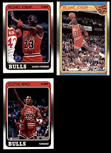 1988-89 Флеер Чикаго Булс тим го постави Чикаго Булс НМ/МТ Булс