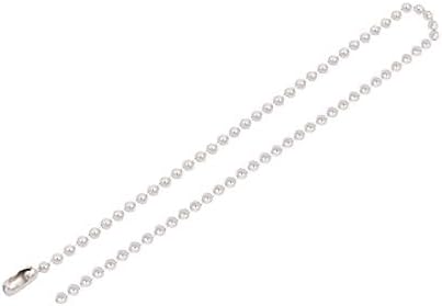 X-Ree 5pcs железо од железо со железо, ланец на ланци, сребрен тон 3мм-3,2мм DIA 30cm должина (5pcs Corchete de Hierro Cadena de