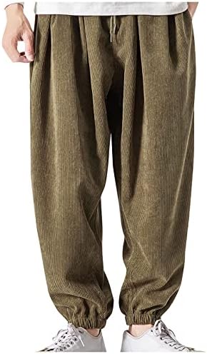 Pantsогер панталони за мажи Ретро Кордурој лабава обични шорцеви, панталони за безбедност на работа Атлетски панталони големи и високи