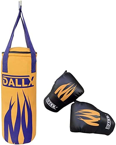 Dallx Kids Punching торба со боксерски ракавици поставени за деца боксот MMA Kickboxing Muay Thai Thai Karate Dunching