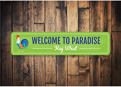 Добредојдовте Во Рајот Плажа Куќа Знак, Клучен Запад Знак-6 х 24