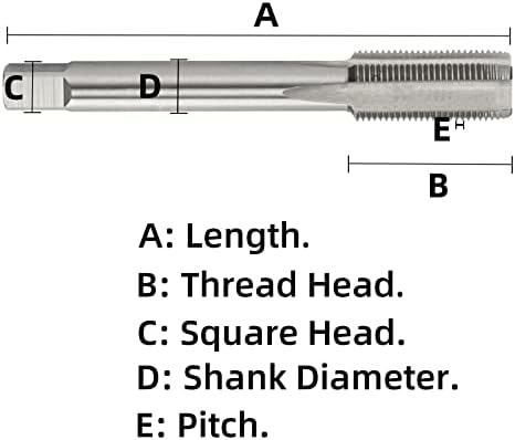 Aceteel метричка нишка Допрете M13 x 1,25, лева рака HSS машина Допрете M13 x 1,25мм