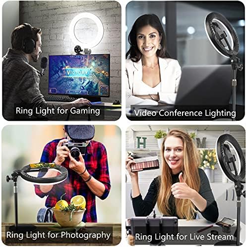 Компјутерско Светло За Прстен За Осветлување На Видео Конференции-Светло За Зумирање На Биро За Лаптоп со Држач за Држач &засилувач;