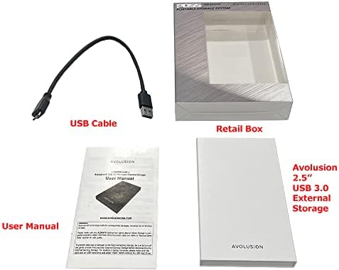 Avolusion HD250U3 - WH 2TB USB 3.0 Преносни Надворешни Игри Хард Диск-Бела - 2 Година Гаранција