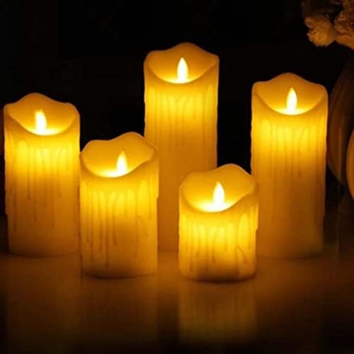 Ｋｌｋｃｍｓ 8x Flamless LED треперејќи свеќи за танцување батерија од чај светло
