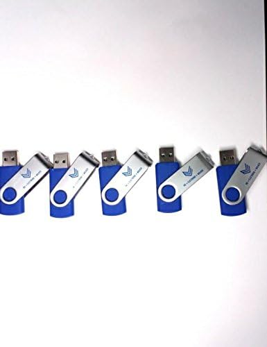 пакет од 5 единици usb флеш диск метал 16gb 2.0 сина боја за канцеларија, училиште итн 2017 модел