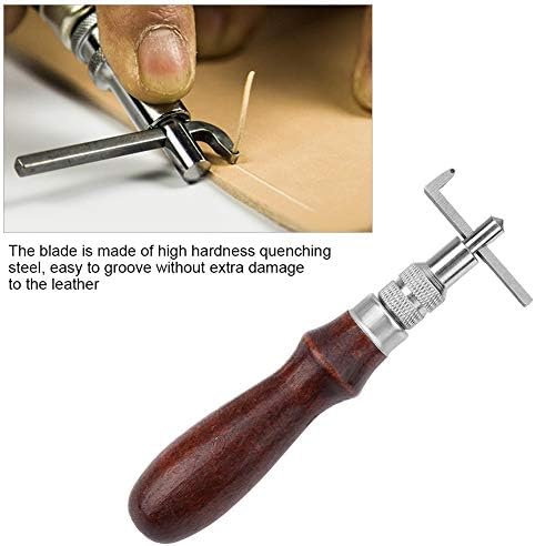 Професионална алатка за занаетчиска кожна занаетчиска алатка Дрвена прилагодлива кожна раб за зашивање, алатка за ночер