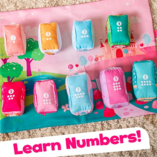 Хапинест еднорог носете подароци за меки играчки Playmat за девојчиња на возраст од 1 година и повеќе