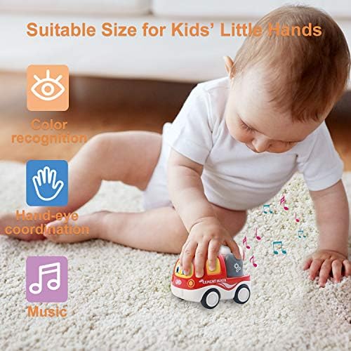 Играчки за музички автомобили Funsland + играчка за шетачи за бебиња за девојчиња и момчиња за деца рани образовни играчки