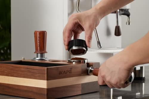 Дистрибутер на кафе Ikape 53mm, прилагодлив дистрибутер на еспресо со скала, одговара на сите 53 мм еспресо порфилтер, компатибилен