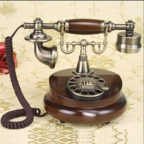 XJJZS Ретро гроздобер телефонски телефони Класичен биро фиксна телефон со реално време и приказ на лична карта за канцеларија за домашна