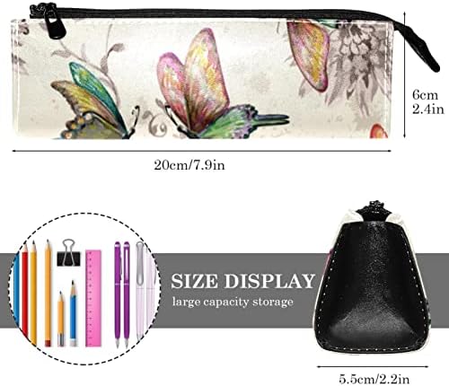 Кутија со моливи на геерот, торбичка за моливи, торба со моливи, естетска торбичка за молив, шема на гроздобер пеперутка