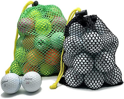 JKL Sports Mesh торби, трајни торби за влечење, повеќенаменски мрежи за складирање на торби за топки за патувања и голф, големи
