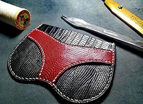 WellieStr (со стих дупка Јапонија челик правило кожа од кожа, алатка за сечење мувла, сечење на алатка за занаетчиски занаети за кожа - торба со картички во форма на задни