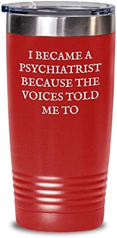 Смешен Психијатар Тамблер - Психијатар Идеја За Подарок-Затоа Што Гласовите Ми Кажаа Така
