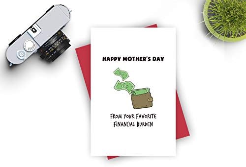 Деколов Смешни Мајки Ден Картичка, Денот На Мајката Картичка Од Вашиот Финансиски Товар Ќерка Син