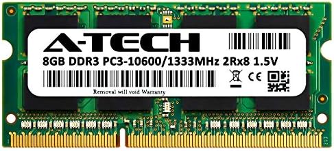 A-Tech 8GB Меморија RAM МЕМОРИЈА За Dell Inspiron 15-DDR3 1333MHz PC3 - 10600 NON ECC SO-DIMM 2rx8 1.5 V-Еден Лаптоп &засилувач; Лаптоп
