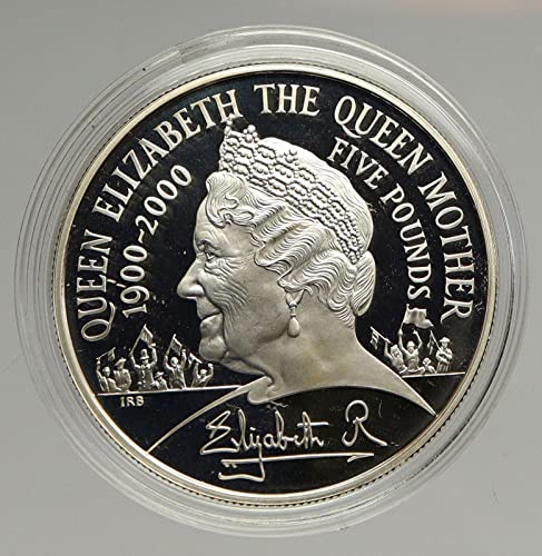 2000 2000 година Велика Британија Велика Британија кралица Мајка Елизабета Втора П 5 фунти добро неизвесно