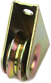 Mewutal 2PCS 45,5 mm/1.79inch тркало од тркалото од не'рѓосувачки челик Водич за тркала рибар со тркала со заграда за лизгачка врата