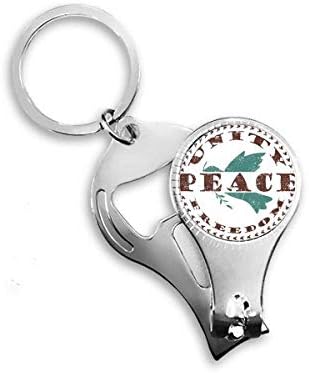 Маслиново гранка мировна слобода симбол за нокти прстен прстен клуч за шишиња со шишиња со шише