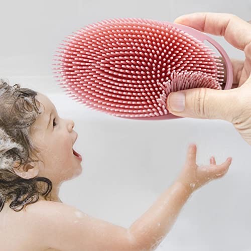 3 парчиња силиконска четка за туширање со ексфолирачка масажа за масажа за бања за четка за чистење четка за чистење на кожата
