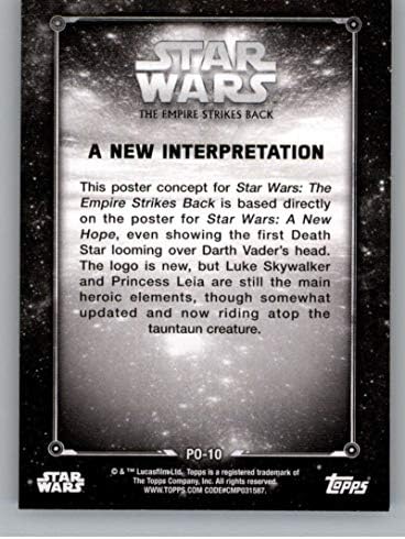 2019 Топс Војна На Ѕвездите Империја Ги Возвраќа Црно-Белите Постери ПО-10 Нова Картичка За Тргување Со Толкување