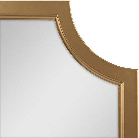 Кејт И Лорел Хоган Дрво Врамени Ѕид Акцент Огледало со Фестонирани Агли, 24х36 Инчи, Злато