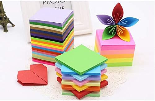 Ерикотири 100 листови квадратни оригами хартија 10 разновидни бои двострани хартија за преклопување хартија хартија за занаети за занаети за