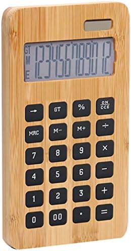 Nuobesty Bamboo Solar Calculator 12 цифра соларна батерија Основен калкулатор за соларна батерија Калкулатор за канцеларија