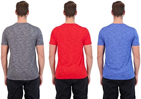 Унипро Менс 3 пакувања маици Брзи суви перформанси Активни вклопуваат кратки ракави за тренинг и вежбање