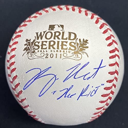 Рајан Териот Немирите Го Потпишаа Логото На Светската Серија 2011 Бејзбол ЈСА-Бејзбол Со Автограм