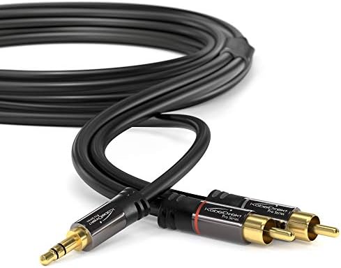 Kabeldirekt - Aux/3,5 mm до RCA/Phono Cable Cable Adapter - Долги 15ft - 2 × RCA/Phono Plugs