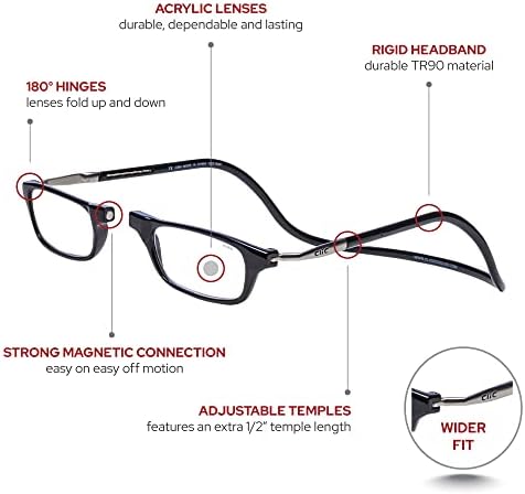 Кликни магнетни очила за читање, читатели на компјутер, заменливи леќи, оригинални долги,
