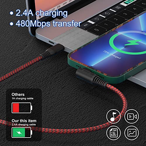 Yeemie долг USB C до молња кабел 20ft, MFI десен агол Молња кабел 2.4A Брз, тешки полнач за полнач на iPhone за подлога/воздушни парчиња/iPhone